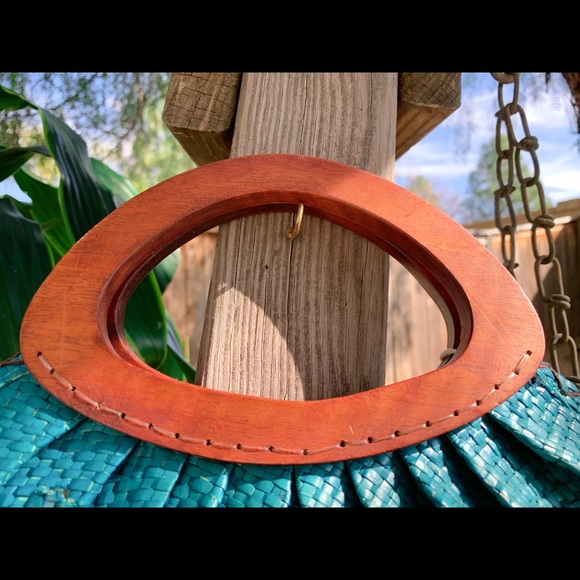 Vintage Wicker/Basket Weave Large Clutch - Picture 2 of 8